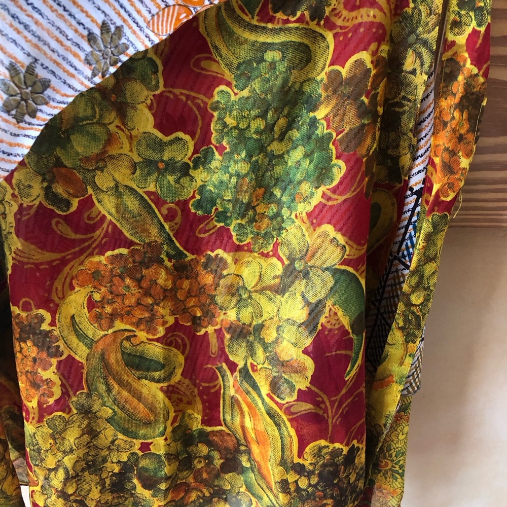 Boho Mini Floral Sari Wrap Skirt - Picture 8 of 10
